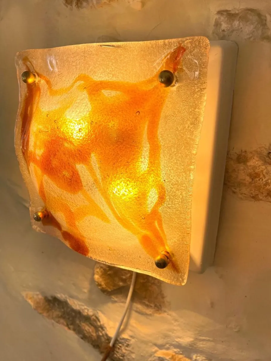 Hot Pamono Wall Light by Albano Poli for Mazzega, 1970