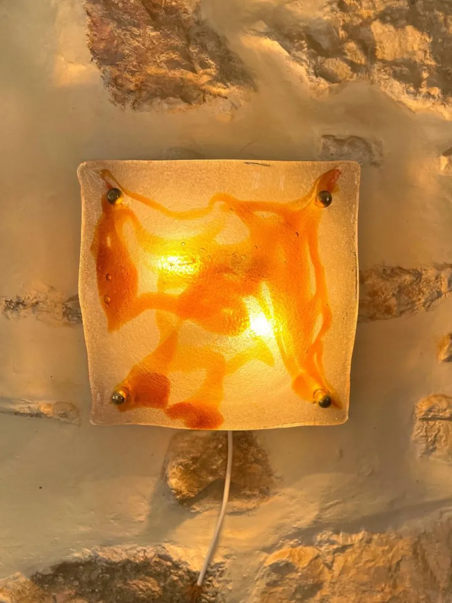 Hot Pamono Wall Light by Albano Poli for Mazzega, 1970