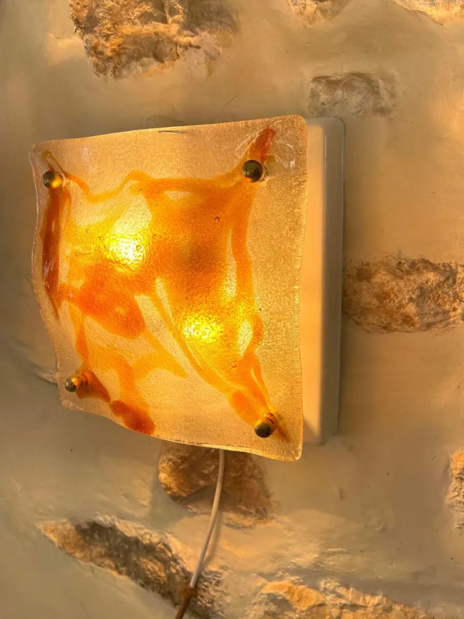 Hot Pamono Wall Light by Albano Poli for Mazzega, 1970