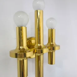 Discount Pamono Wall Light in Brass by Gaetano Sciolari for Boulanger, 1970s