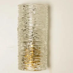 Sale Pamono Wall Light in Handmade Brass and Glass by J.T. Kalmar, 1960