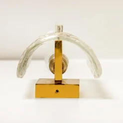 Sale Pamono Wall Light in Handmade Brass and Glass by J.T. Kalmar, 1960