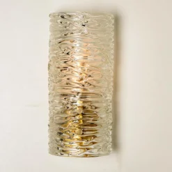 Sale Pamono Wall Light in Handmade Brass and Glass by J.T. Kalmar, 1960