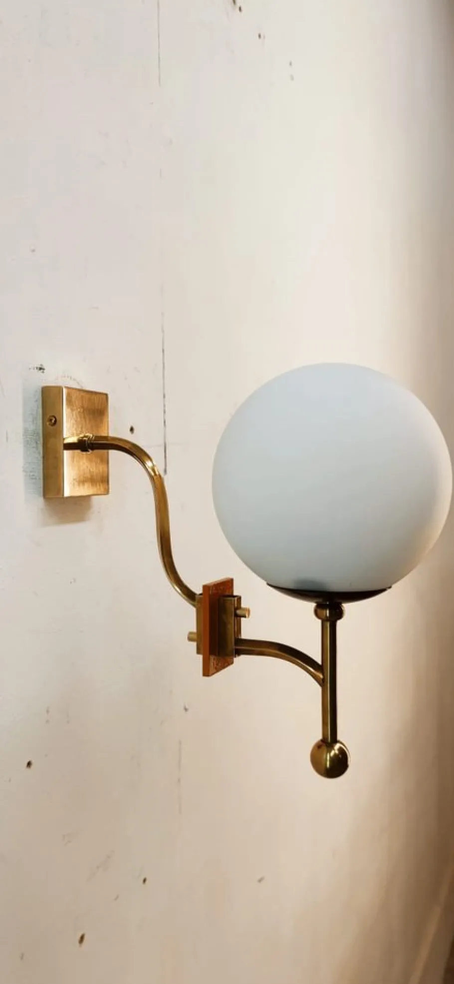 Sale Pamono Wall Light with Sphere Glass