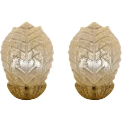 Discount Pamono Wall Lighting Gold Glass Murano from Barovier & Toso, Italy, 1980, Set of 2