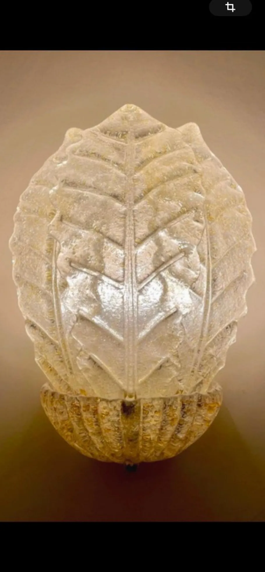 Discount Pamono Wall Lighting Gold Glass Murano from Barovier & Toso, Italy, 1980, Set of 2