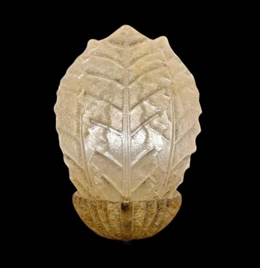 Discount Pamono Wall Lighting Gold Glass Murano from Barovier & Toso, Italy, 1980, Set of 2