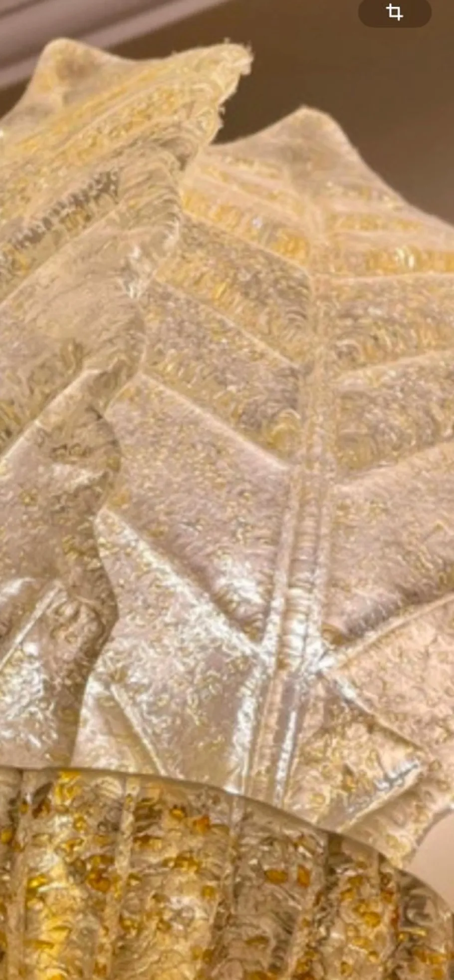 Discount Pamono Wall Lighting Gold Glass Murano from Barovier & Toso, Italy, 1980, Set of 2