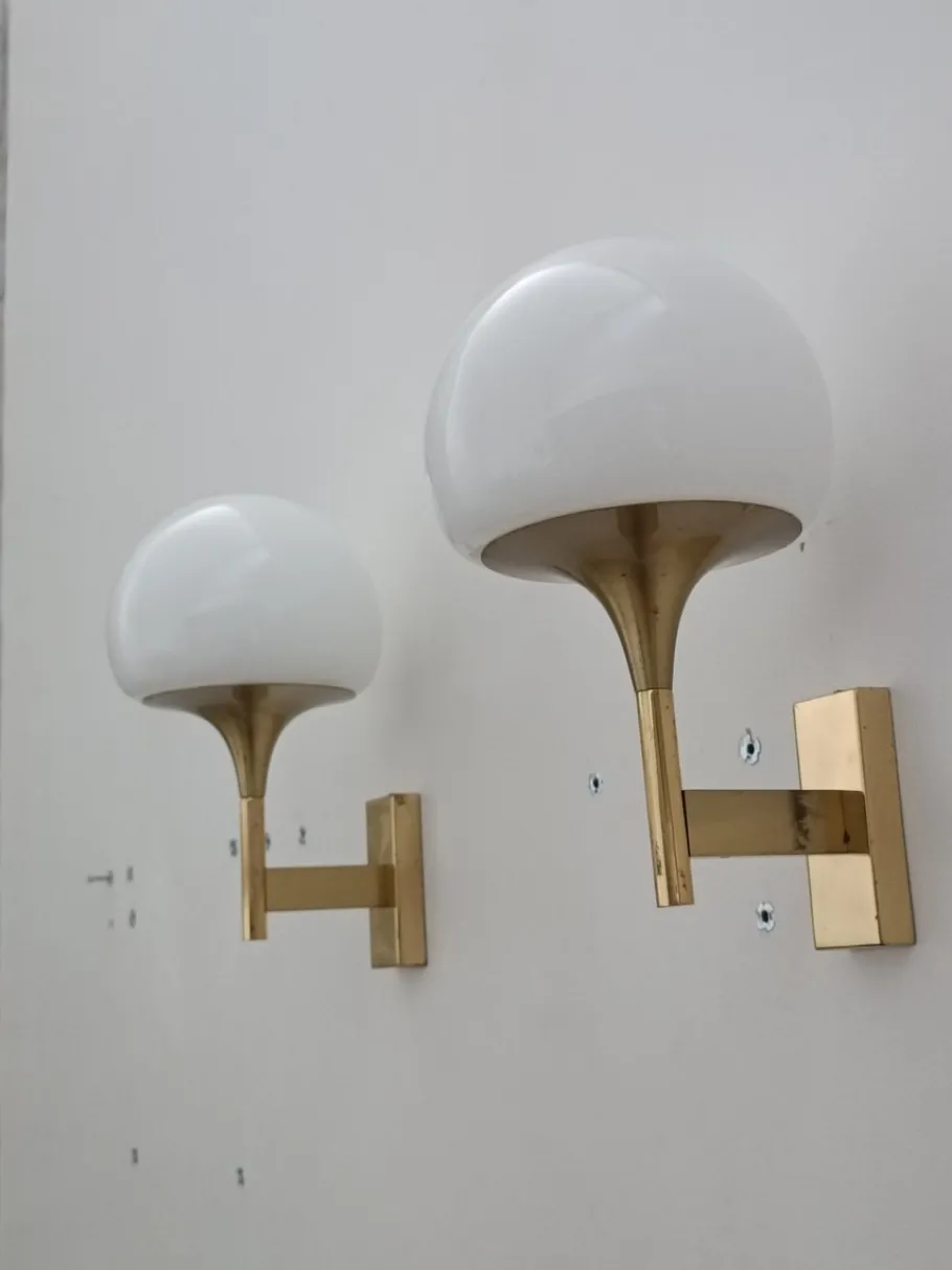 Discount Pamono Wall Lights attributed to Gaetano Sciolari, 1970s, Set of 2