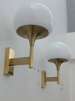 Discount Pamono Wall Lights attributed to Gaetano Sciolari, 1970s, Set of 2