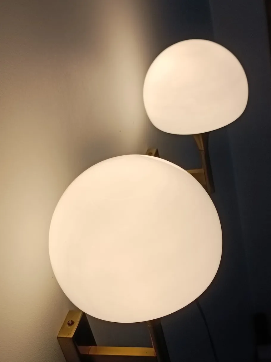 Discount Pamono Wall Lights attributed to Gaetano Sciolari, 1970s, Set of 2