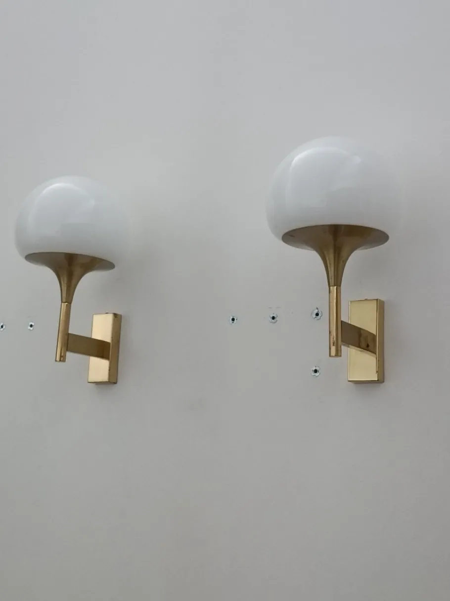 Discount Pamono Wall Lights attributed to Gaetano Sciolari, 1970s, Set of 2