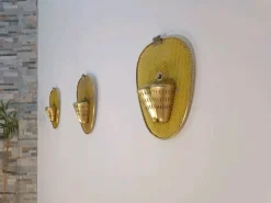 Hot Pamono Wall Lights attributed to Mathieu Mategot, 1950s, Set of 3