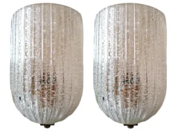 New Pamono Wall Lights by Barovier & Toso, 1950s, Set of 2