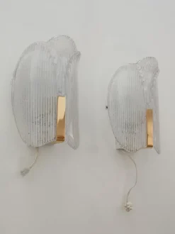 Hot Pamono Wall Lights by Carl Fagerlund for Orrefors, 1970s, Set of 2