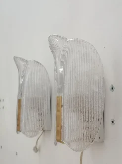 Hot Pamono Wall Lights by Carl Fagerlund for Orrefors, 1970s, Set of 2