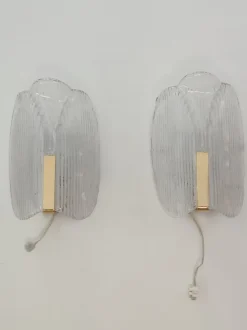 Hot Pamono Wall Lights by Carl Fagerlund for Orrefors, 1970s, Set of 2