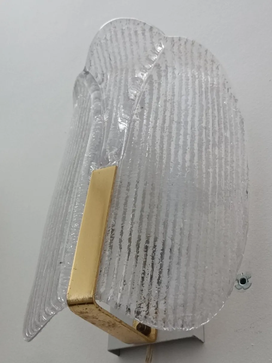 Hot Pamono Wall Lights by Carl Fagerlund for Orrefors, 1970s, Set of 2