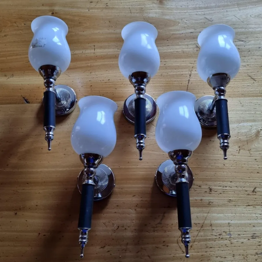 New Pamono Wall Lights by Jacques Adnet, 1950s, Set of 5