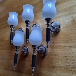 New Pamono Wall Lights by Jacques Adnet, 1950s, Set of 5