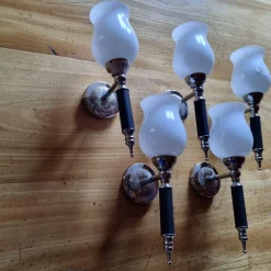 New Pamono Wall Lights by Jacques Adnet, 1950s, Set of 5