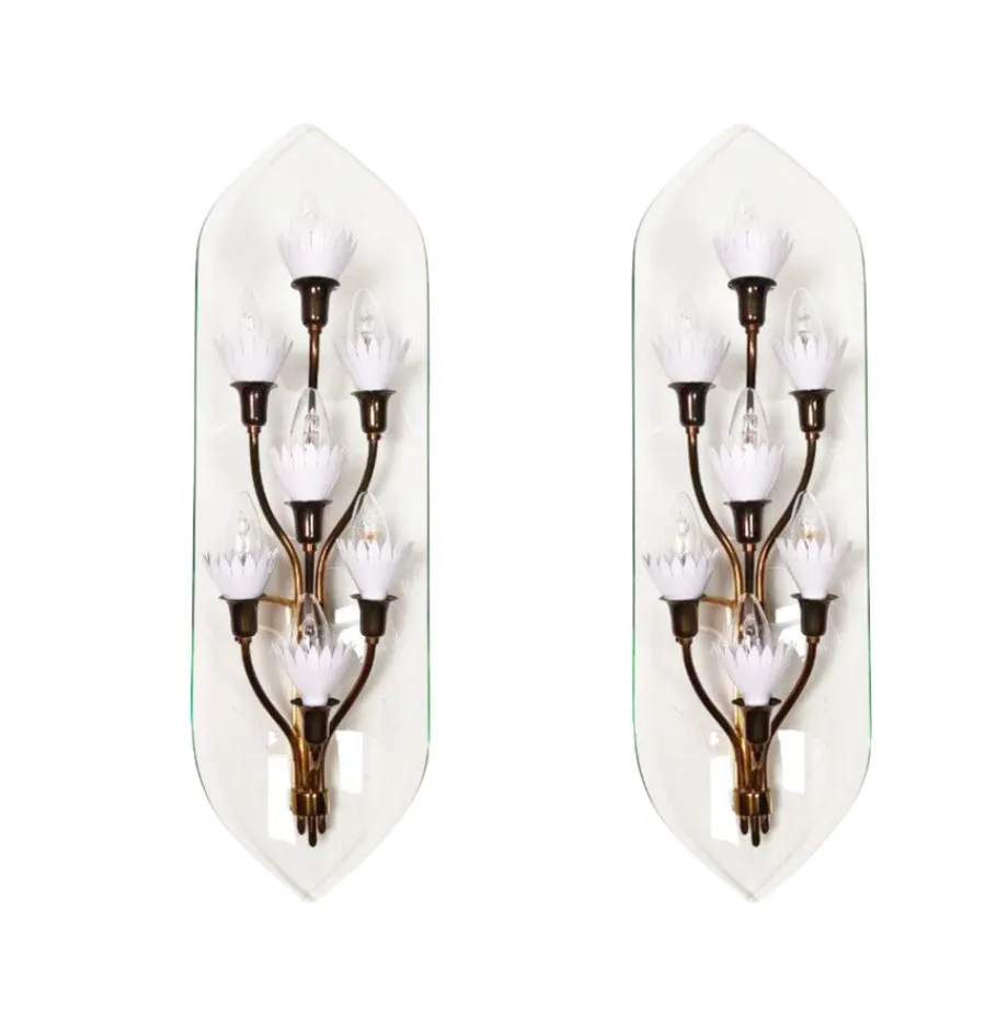 Hot Pamono Wall Lights by Pietro Chiesa for Fontana Arte, 1955, Set of 2