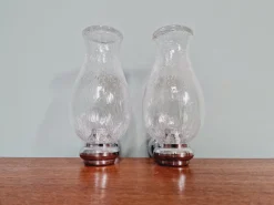 Pamono Wall Lights in Blown Glass and Chrome Metal, 1970s, Set of 2