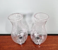 Pamono Wall Lights in Blown Glass and Chrome Metal, 1970s, Set of 2