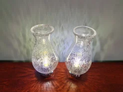 Pamono Wall Lights in Blown Glass and Chrome Metal, 1970s, Set of 2