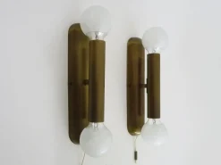 Best Pamono Wall Lights in Brass from Je Fassung, Germany, 1980s, Set of 2