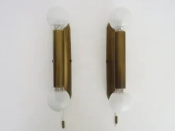 Best Pamono Wall Lights in Brass from Je Fassung, Germany, 1980s, Set of 2