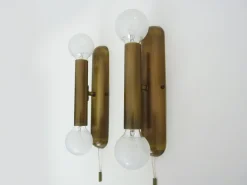 Best Pamono Wall Lights in Brass from Je Fassung, Germany, 1980s, Set of 2