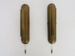 Best Pamono Wall Lights in Brass from Je Fassung, Germany, 1980s, Set of 2