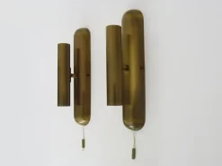 Best Pamono Wall Lights in Brass from Je Fassung, Germany, 1980s, Set of 2