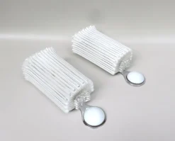 Pamono Wall Lights in Glass, Porcelain & Chrome-Plate from Limburg-Keuco, 1970s, Set of 2