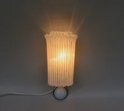 Pamono Wall Lights in Glass, Porcelain & Chrome-Plate from Limburg-Keuco, 1970s, Set of 2