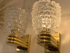 Best Pamono Wall Lights in Rostrato Murano Glass in the style of Barovier, 2000, Set of 2