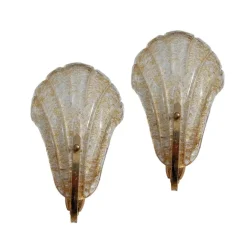 Hot Pamono Wall Lights with Murano Glass from Barovier & Toso, 1960s, Set of 2