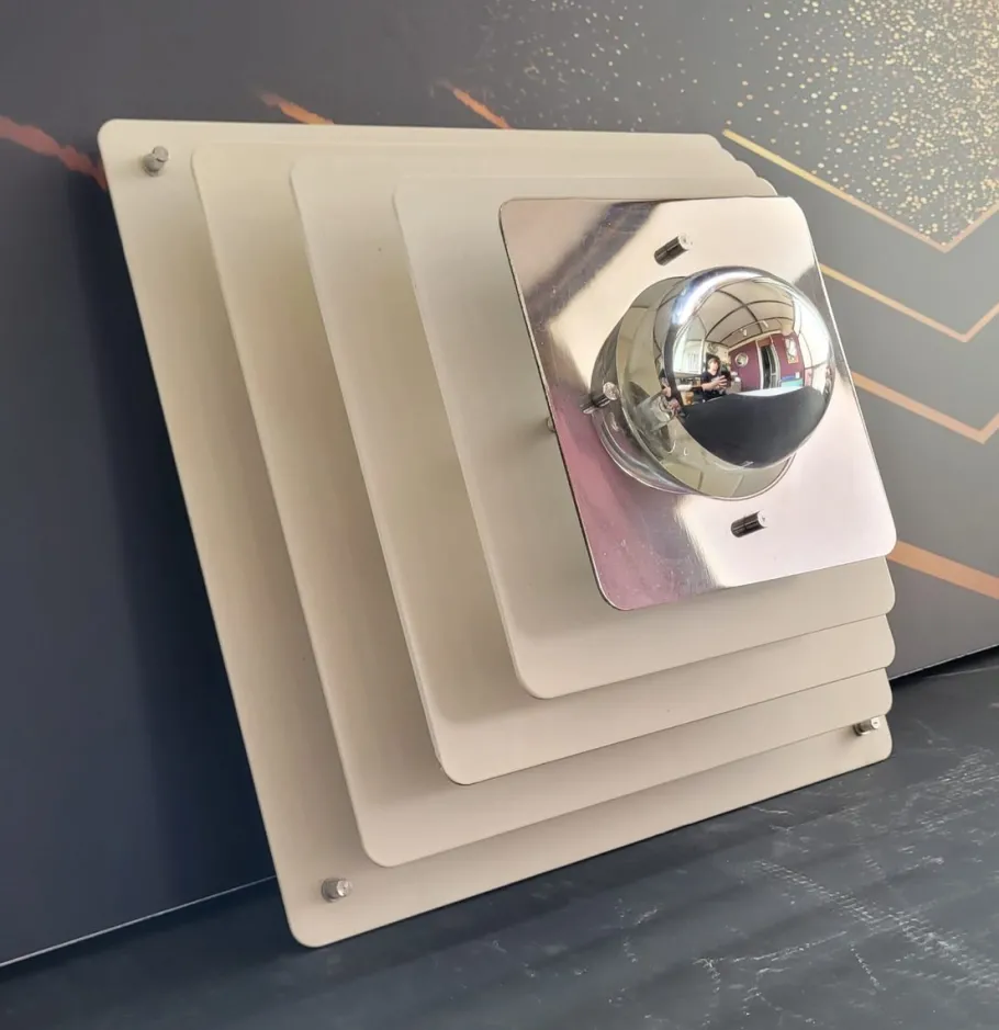 Hot Pamono Wall or Ceiling Lamp with Stepped Structure from Egoluce, 1970s