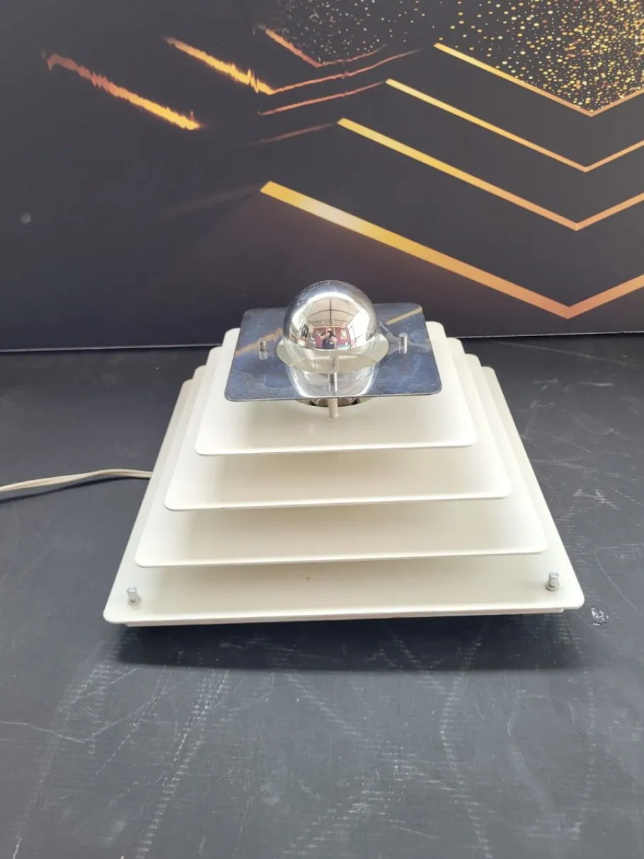 Hot Pamono Wall or Ceiling Lamp with Stepped Structure from Egoluce, 1970s