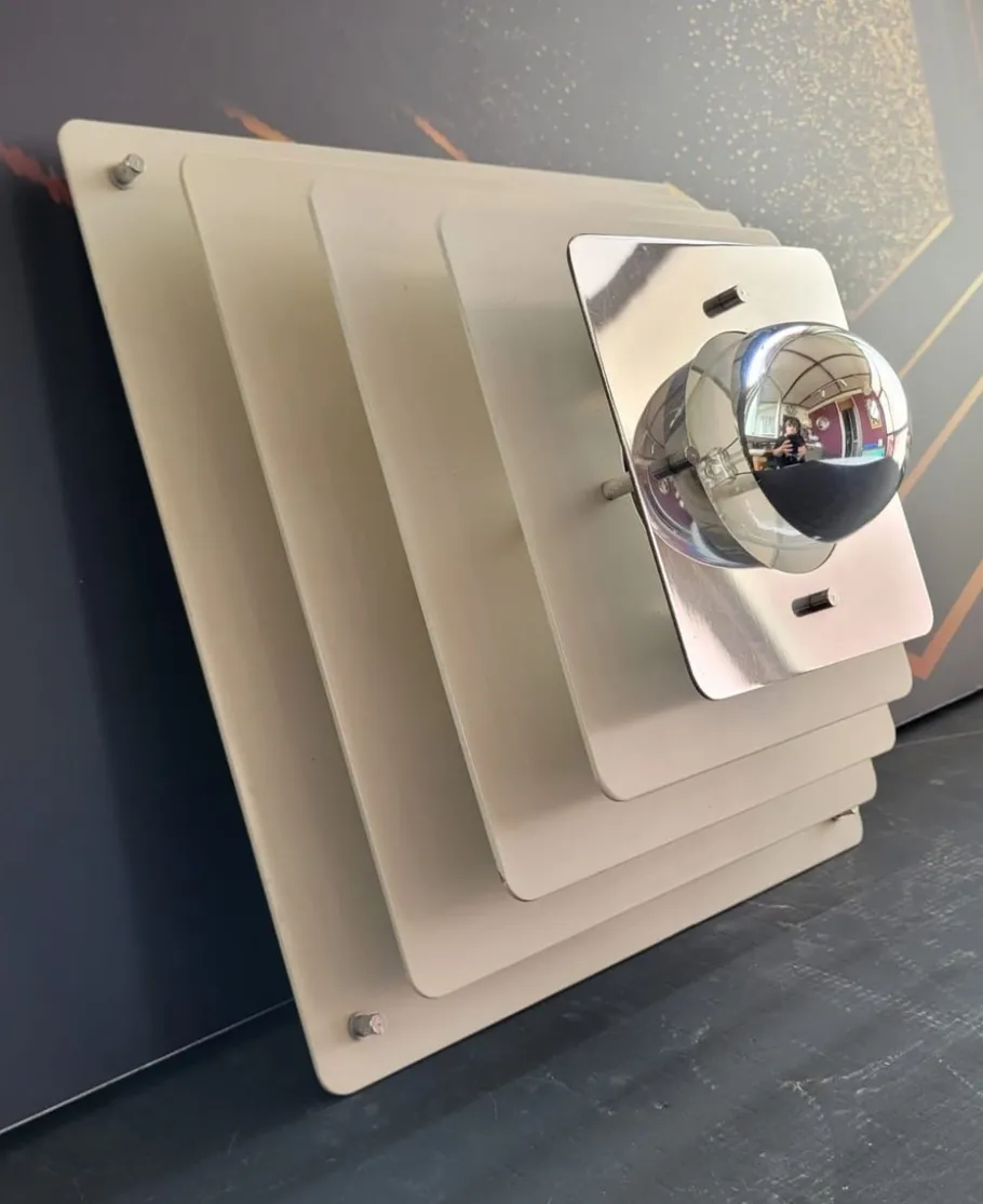 Hot Pamono Wall or Ceiling Lamp with Stepped Structure from Egoluce, 1970s