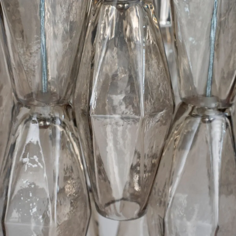 Best Pamono Wall Sconce in Smoky Poliedri Murano Glass, Italy, 1990s