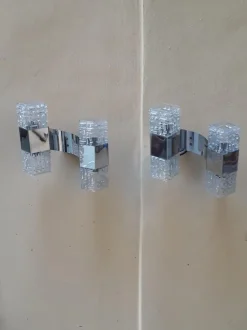 Discount Pamono Wall Sconces in Glass, 1970s, Set of 3