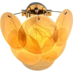 New Pamono Wall Sconces Murano Discs, 1990s, Set of 2