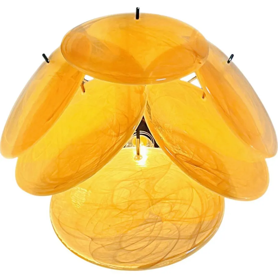 New Pamono Wall Sconces Murano Discs, 1990s, Set of 2