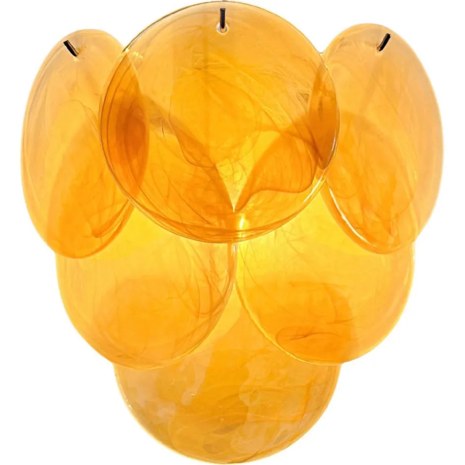 New Pamono Wall Sconces Murano Discs, 1990s, Set of 2