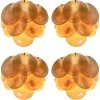 Best Pamono Wall Sconces with Amber Murano Discs, 1990, Set of 4