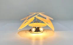 Best Pamono Wall Sconces with Amber Murano Discs, 1990, Set of 4