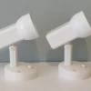 New Pamono Wall Spotlights in White Lacquered Metal from Massive, Belgium, 1970s, Set of 2