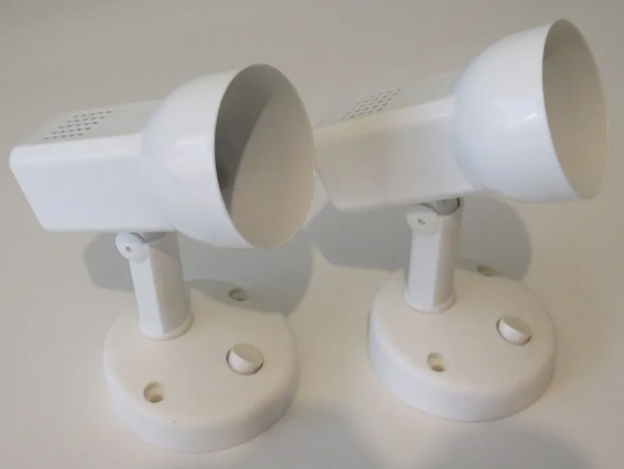 New Pamono Wall Spotlights in White Lacquered Metal from Massive, Belgium, 1970s, Set of 2